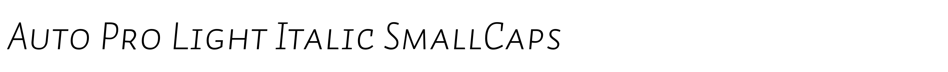 Auto Pro Light Italic SmallCaps